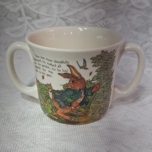 Peter Rabbit Other - Vintage Peter Rabbit Mug Child Size Two Handles Beatrix Potter 1987